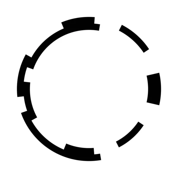 Абстрактне Коло Графічне Геометричне Коло Елемент Дизайну Кільця Піктограма Кругової — стоковий вектор