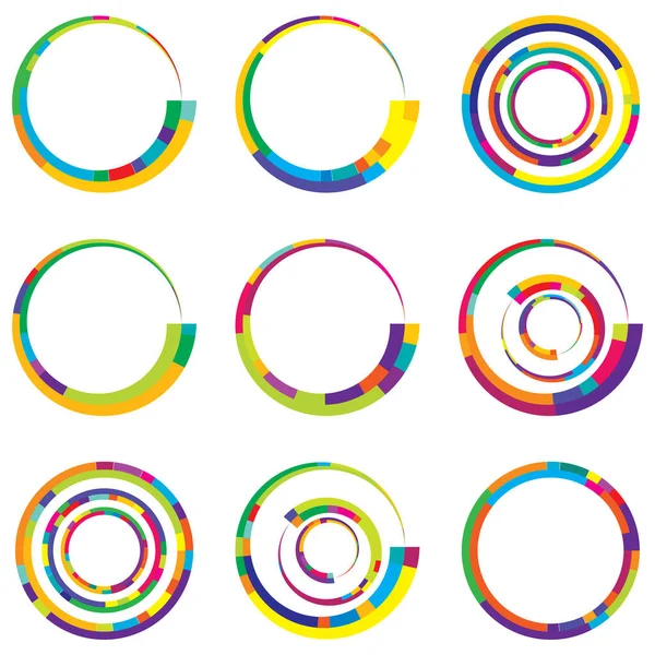 Abstract Circle Graphic Geometric Circle Ring Design Element Circular Concentric — Stock Vector