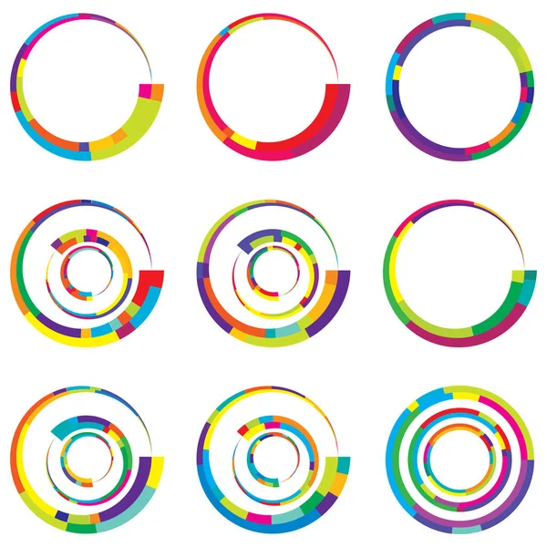 Абстрактный Рисунок Круга Геометрический Круг Элемент Дизайна Кольца Круглая Концентрическая — стоковый вектор