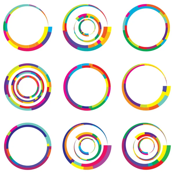 Abstract Circle Graphic Geometric Circle Ring Design Element Circular Concentric — Stock Vector