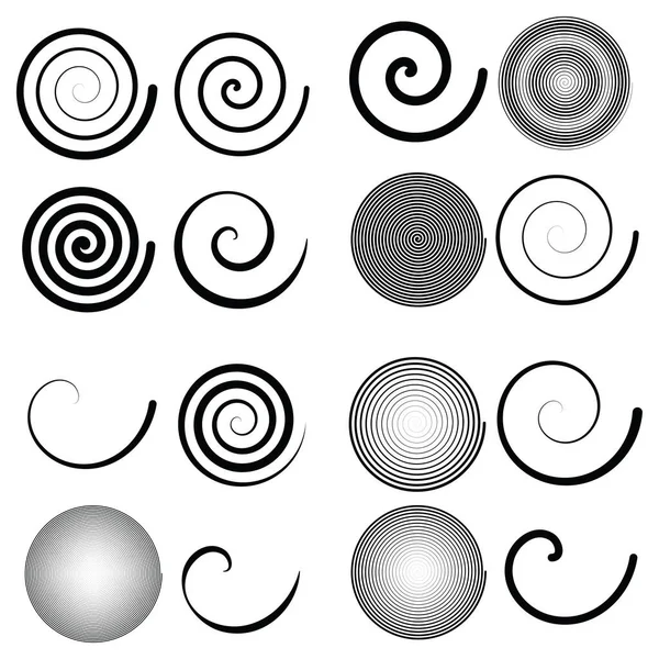 Archimedean Spiral Swirl Twirl Elemen Desain Pusaran Ilustrasi Vektor Stok - Stok Vektor