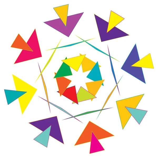 Ícone Abstrato Geométrico Colorido Motivo Símbolo Mandala Ilustração Vetor Estoque —  Vetores de Stock