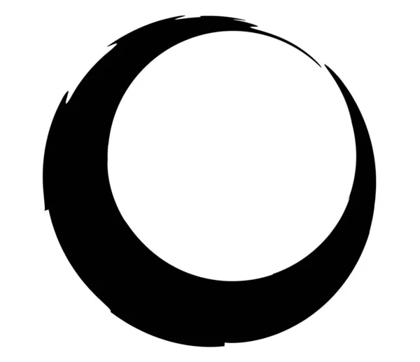 Grungy Grunge Halve Cirkel Cirkelvorm Element — Stockvector