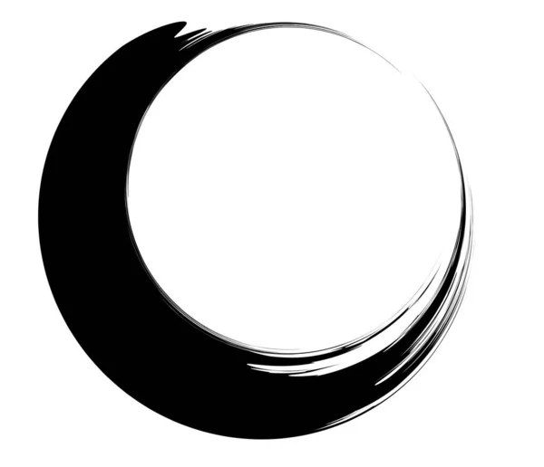 Grungy Grunge Demi Cercle Forme Cercle Élément — Image vectorielle