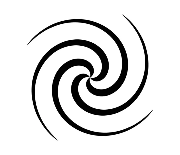 Giro Giratorio Espiral Forma Vórtice Elemento Circular Líneas Radiales Con — Archivo Imágenes Vectoriales