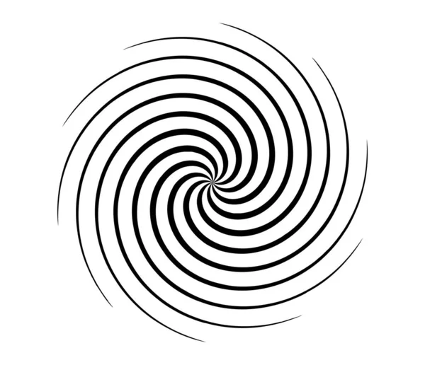 Вереница Спираль Вихревая Форма Элемент Круговых Радиальных Линий Эффектом Вращения — стоковый вектор