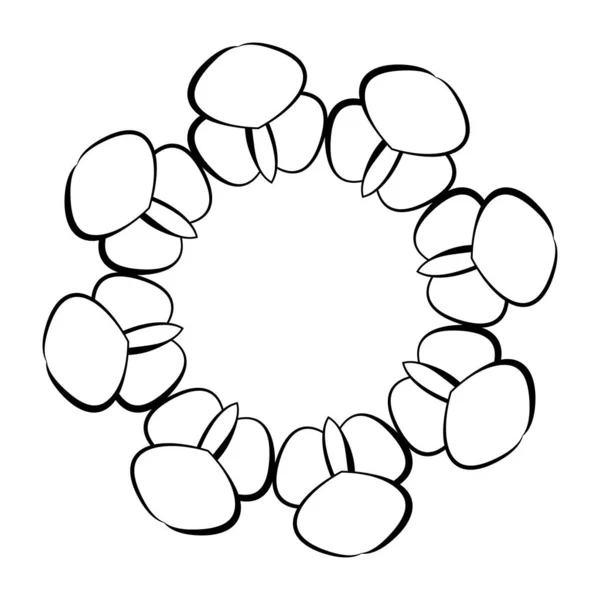 Promieniująca Mandala Okrągły Motyw Geometryczny Ikona Kształt Ilustracja Wektora Akcji — Wektor stockowy