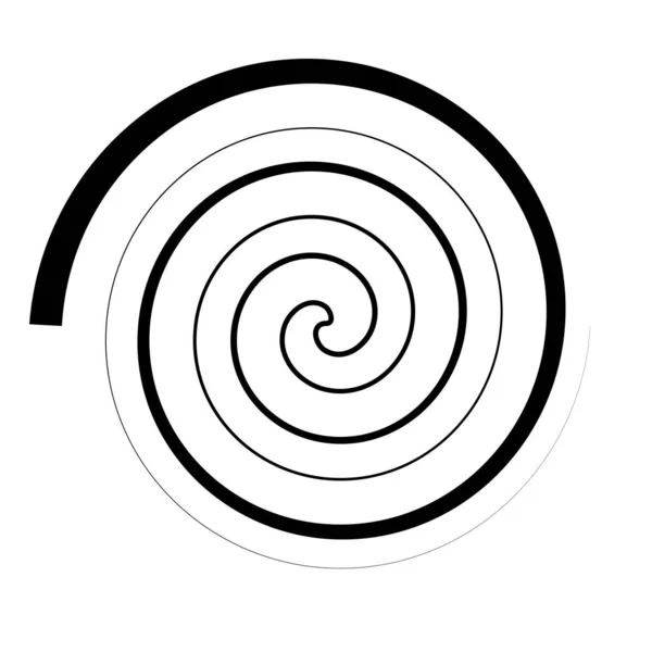 简单的螺旋形图形元素 涡旋元件 — 图库矢量图片