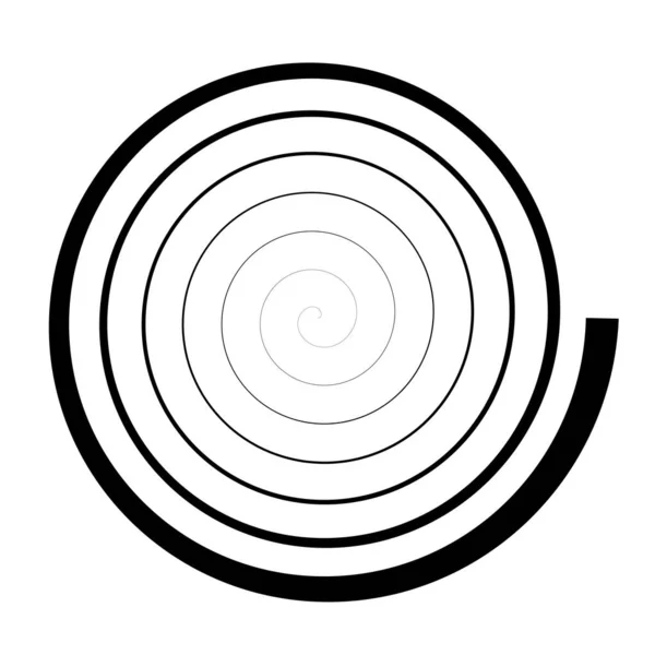 Простий Спіральний Графічний Елемент Вихор Вихор Вихор Елемент — стоковий вектор