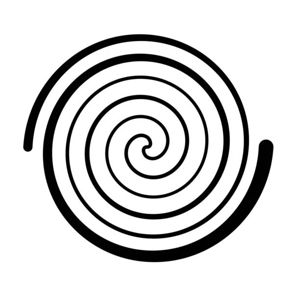 Einfaches Spiralgrafik Element Wirbel Wirbel Wirbelelement — Stockvektor