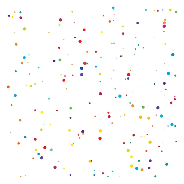 Coloré Aléatoire Cercles Diffus Motif Points Paillettes Éparses Pois — Image vectorielle