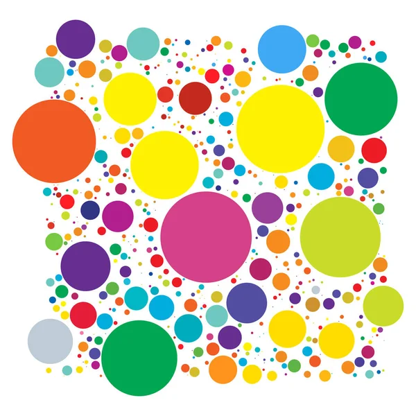 Colorful Random Diffuse Circles Dots Pattern Scattered Speckles Polka Dots — Stock Vector