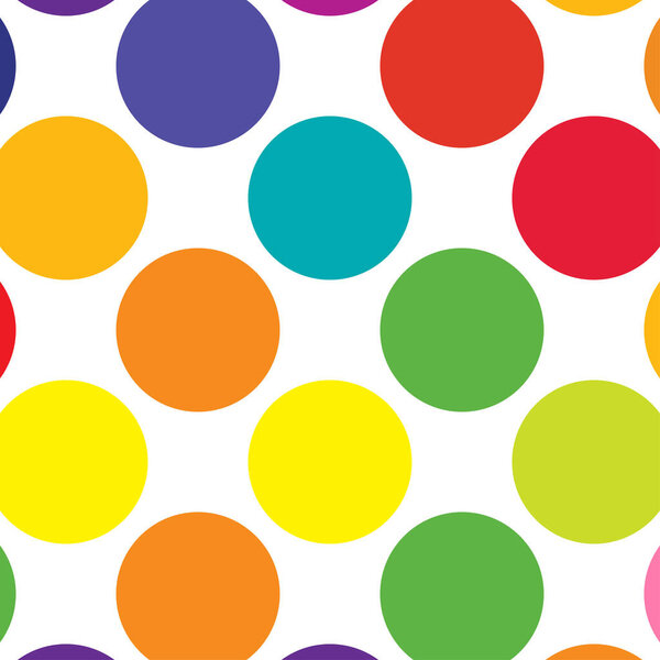 Colorful random, diffuse circles, dots pattern. Scattered speckles, polka dots