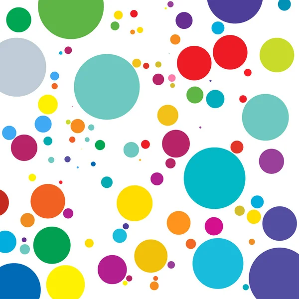 Colorful Random Diffuse Circles Dots Pattern Scattered Speckles Polka Dots — Stock Vector