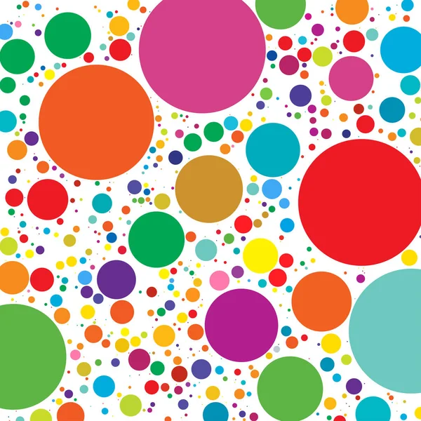 Coloré Aléatoire Cercles Diffus Motif Points Paillettes Éparses Pois — Image vectorielle