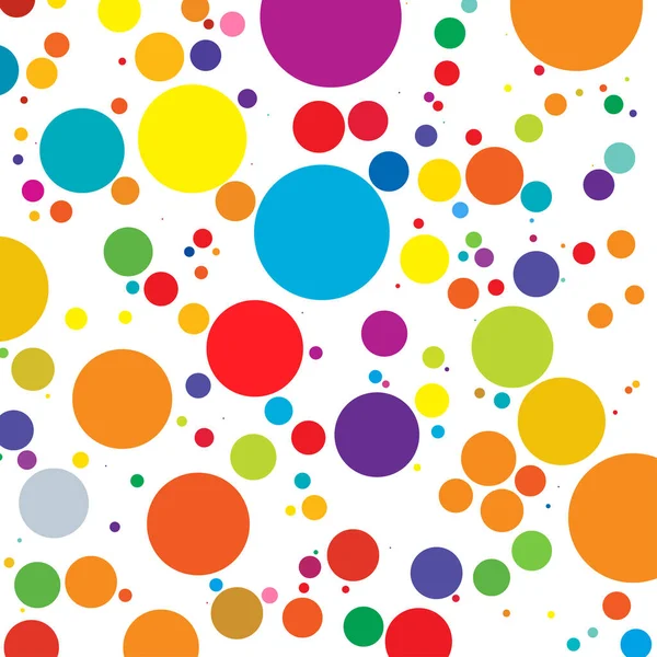 Coloré Aléatoire Cercles Diffus Motif Points Paillettes Éparses Pois — Image vectorielle
