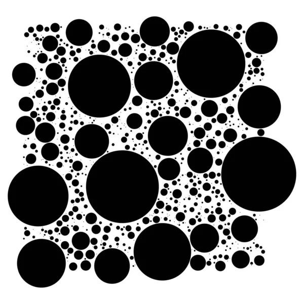 ランダムな点や円 愚かな 背景を規定する ハーフトーンの水玉模様 デザイン要素 — ストックベクタ