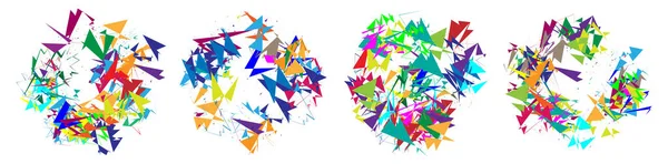 Абстрактні Безладні Хаотичні Круглі Елементи Стокова Векторна Ілюстрація Кліп Арт — стоковий вектор