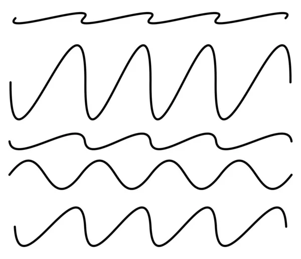 波線の抽象的な幾何学的なデザインの形を振って くすくすとした縞模様 — ストックベクタ