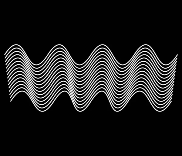 Bølgelinjer Abstrakt Geometrisk Formgivning Krumme Krumme Våte Ustødige Striper – stockvektor