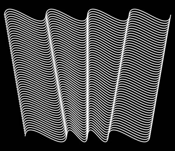 Ondulé Lignes Ondulantes Forme Géométrique Abstraite Conception Rayures Courbes Courbes — Image vectorielle