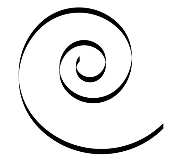 Espiral Caligráfica Remolino Elemento Giratorio Hélice Voluta Vórtice Icono — Archivo Imágenes Vectoriales