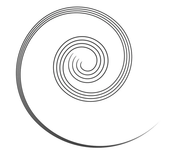 Spirale Calligrafica Vortice Elemento Vortice Icona Elicoidale Voluta Vortice — Vettoriale Stock