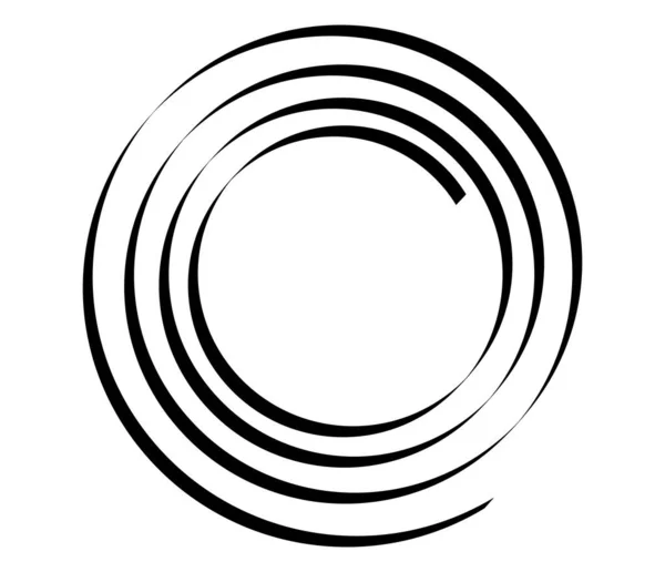 Kalligrafisk Spiral Virvel Virvlande Element Helix Volute Och Vortex Ikon — Stock vektor