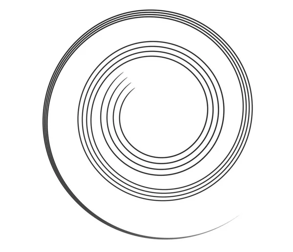 Каллиграфическая Спираль Завихрение Вращающийся Элемент Иконка Спирали Объёма Вихря — стоковый вектор