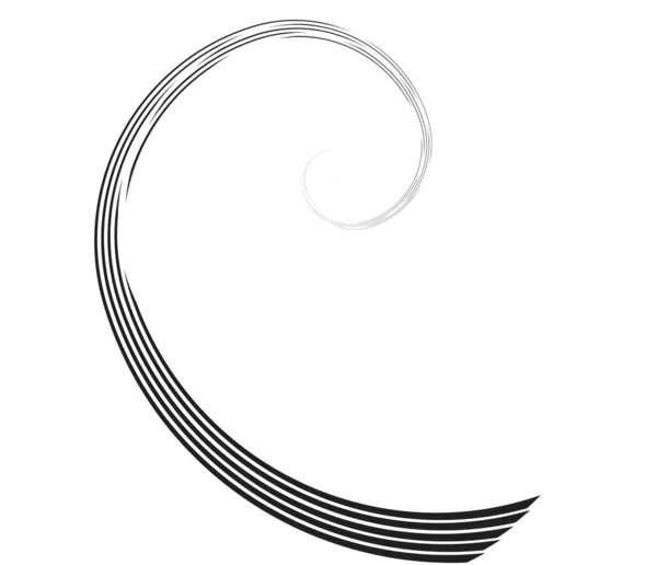 Calligraphic Spiral Swirl Twirl Element Helix Volute Vortex Icon — Stock Vector