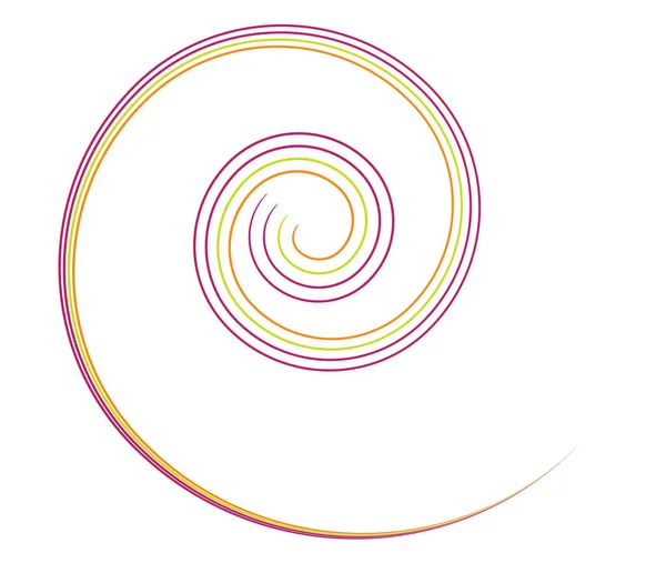 Espiral Caligráfica Remolino Elemento Giratorio Hélice Voluta Vórtice Icono — Vector de stock