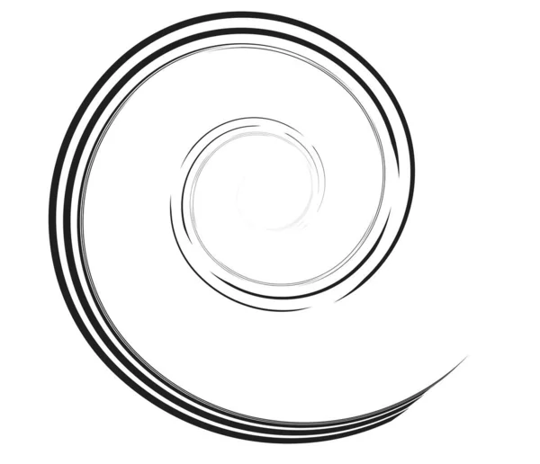 Kaligrafik Spiral Girdap Dönme Elementi Helix Volta Girdap Simgesi — Stok Vektör
