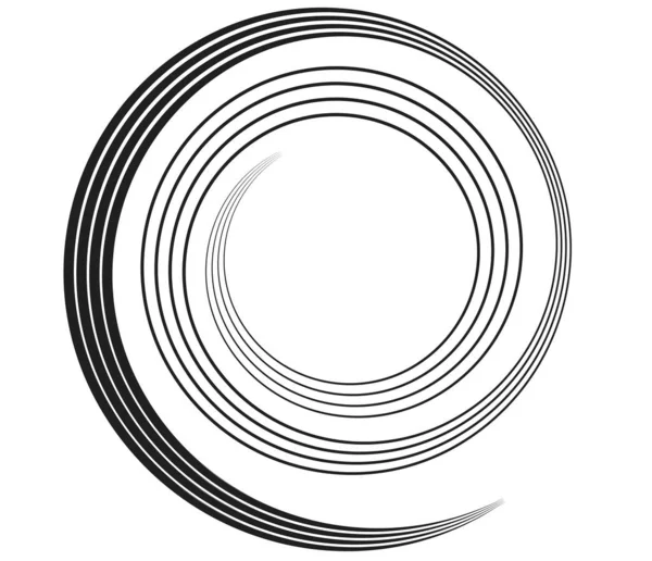 Espiral Caligráfica Remolino Elemento Giratorio Hélice Voluta Vórtice Icono — Vector de stock
