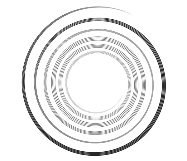 Каллиграфическая Спираль Завихрение Вращающийся Элемент Иконка Спирали Объёма Вихря — стоковый вектор