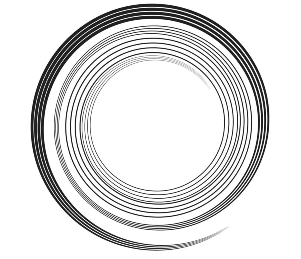 Espiral Caligráfico Redemoinho Elemento Giro Ícone Hélice Voluta Vórtice — Vetor de Stock