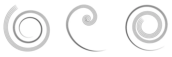Calligraphic Spiral Swirl Twirl Element Helix Volute Vortex Icon Stock — Stock Vector