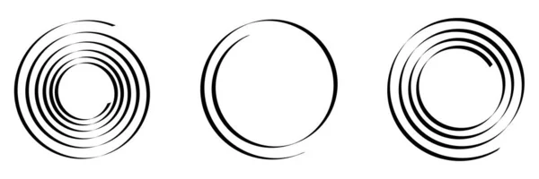 Каллиграфическая Спираль Завихрение Вращающийся Элемент Иконка Спирали Объёма Вихря Векторная — стоковый вектор