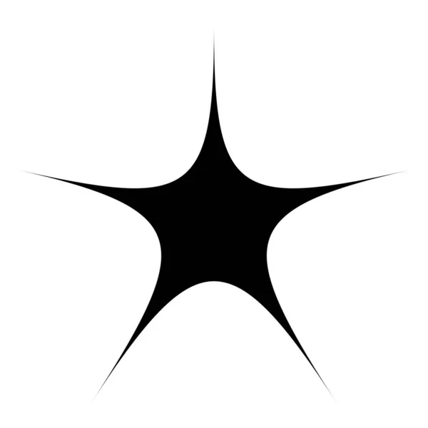 Black Radial Starburst Sunburst Element Design Shape Vector — Stock Vector