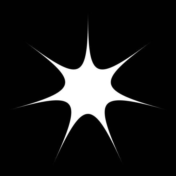 Черная лучевая звездная вспышка, похожий на солнечные вспышки элемент, вектор формы конструкции