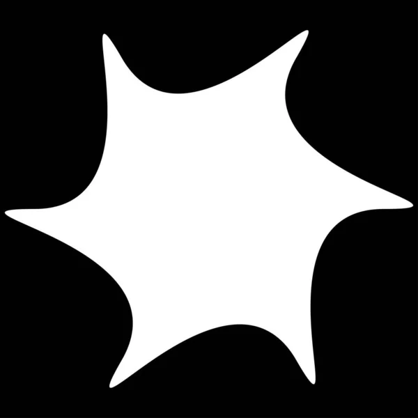 Черная Лучевая Звездная Вспышка Похожий Солнечные Вспышки Элемент Вектор Формы — стоковый вектор