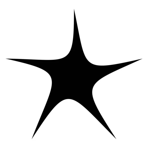 Étoile Radiale Noire Élément Semblable Éclat Soleil Vecteur Forme Conception — Image vectorielle