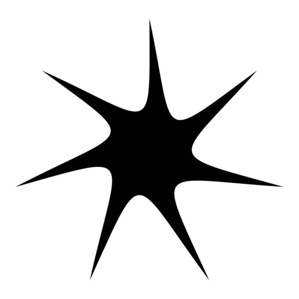 Starburst Radiale Nero Elemento Simile Sunburst Vettore Forma Disegno — Vettoriale Stock