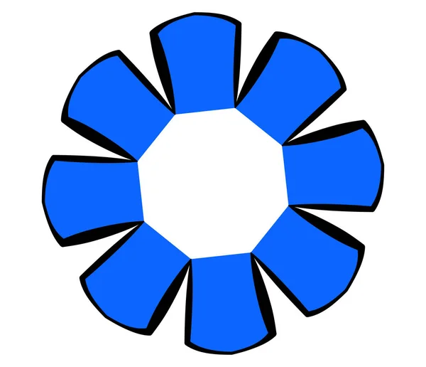 Strålande Mandala Cirkulärt Geometriskt Motiv Ikon Form Stock Vektor Illustration — Stock vektor