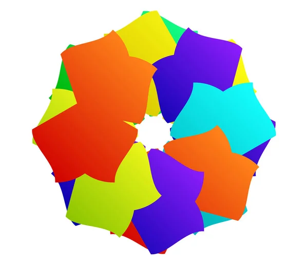 Sugárzó Mandala Körkörös Geometriai Motívum Ikon Alak Állomány Vektor Illusztráció — Stock Vector