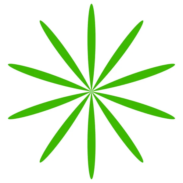 Kelopak Bunga Sederhana Siluet Ikon Dan Simbol Nature Natural Eco - Stok Vektor