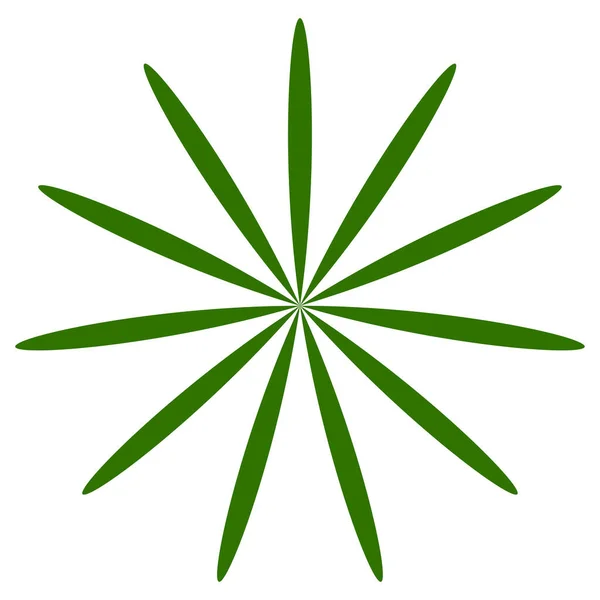 Jednoduché Okvětní Lístky Silueta Ikona Symbol Příroda Přírodní Ekologie Ekologie — Stockový vektor