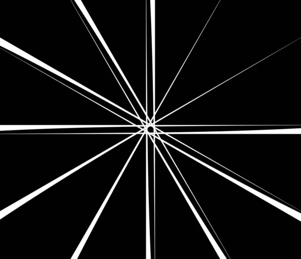 Lignes Radiales Rayonnantes Élément Design Rayures — Image vectorielle
