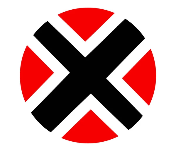 Vörös Jel Alak Betű Crosshair Target Mark Reticle Concept Icon — Stock Vector