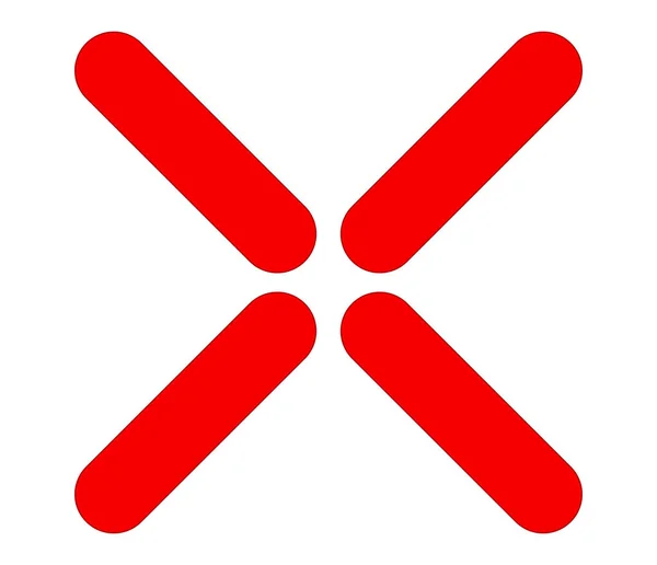 Červený Znak Tvar Písmeno Crosshair Cíl Značky Koncept Ikony Stock — Stockový vektor
