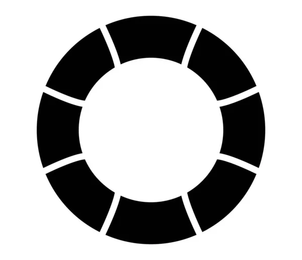Κυκλικό Κυκλικό Διάγραμμα Πίτας Γράφημα Πίτας Στοιχείο Παρουσίασης Διαιρεμένο Κατακερματισμένο — Διανυσματικό Αρχείο
